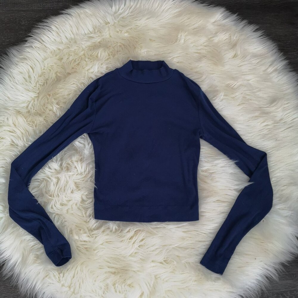 Babaton Mockneck Knit Crop Top - Size 2XS